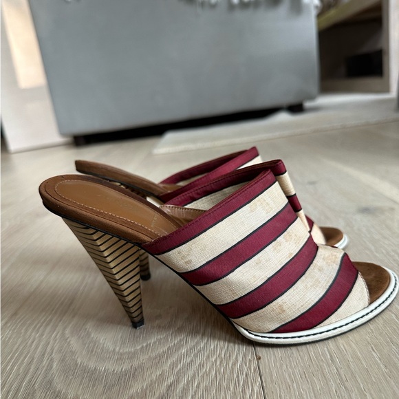 Fendi Striped Satin Mules / Heels IT 39 / US 9 - Picture 5 of 16